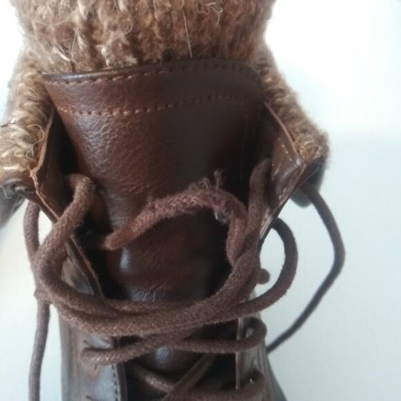 Jessica Cline women's size 8M brown sweater cuffed ankle boots - Picture 14 of 14